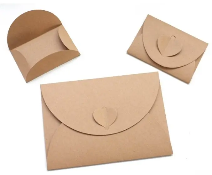 Recycle Custom high quality paper envelope Brown kraft Paper Envelopes Packaging