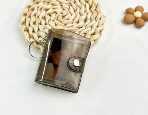 Tự làm 1 2 inch Túi Album ảnh móc chìa khóa ID lưu trữ thẻ thư mục Keyring Đen Mini Album Lưu Trữ chủ thẻ Keychain - Product Image 5