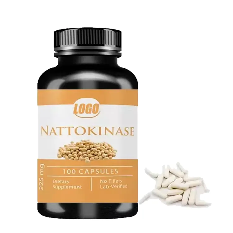 Materie prime estratto di Natto capsule integratori organici alla rinfusa 5000 capsule di fu Nattokinase