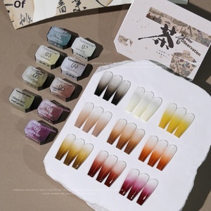 Ba trong một jiugongge sơn móng tay keo Lắc âm thanh nổ với LED Quang trị liệu clap keo nở đỏ mặt Gradient sơn - Product Image 3