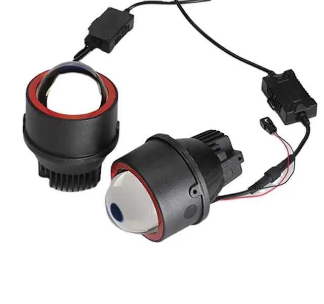 AES lampu kabut led produsen 3.0 inci Q3 tiga warna lampu kabut proyektor universal untuk otomotif 12v 40w lensa kabut
