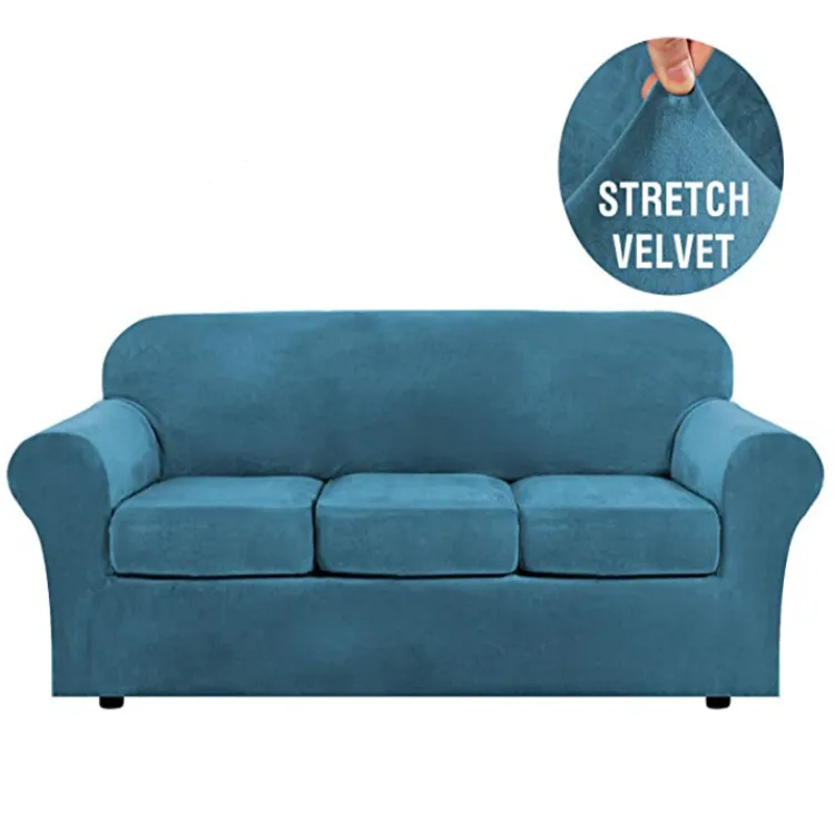 Popüler tasarım yıkanabilir elastik mobilya Slipcovers çıkarılabilir kadife kanepe koltuk kapakları