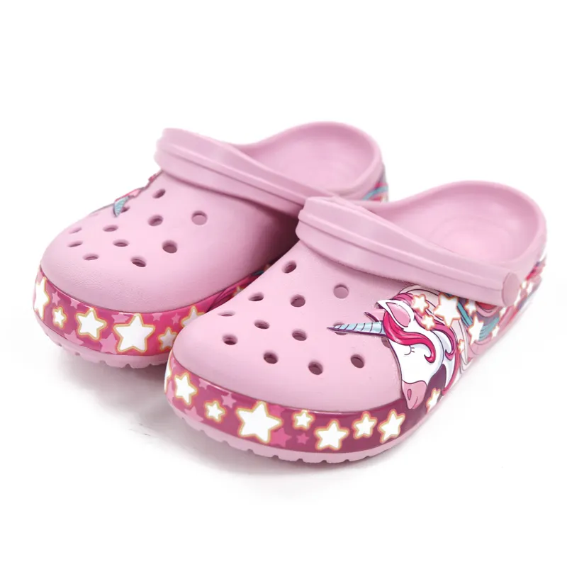 Nouveau Style enfants sabot mignon licorne sandales pour enfants fille garçon en plein air bébé chaussures confortables en gros antidérapant sabot