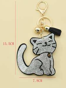 Skeleton Fashion Metal Keychain with Rhinestone Alloy Carabiner Light Keychain Offset <strong>Printing</strong> Keychains for <strong>Key</strong> - Product Image 6