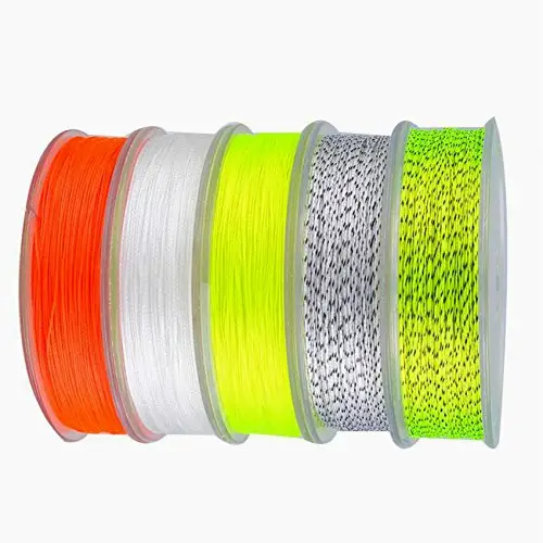 Braided Fly Line Backing with Orange White Fluorescent Yellow Color 20lb 30lb 100m (B10)