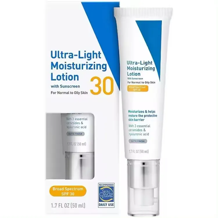 Vente en gros de lotion hydratante écran solaire Cerav SPF 30 avec acide hyaluronique et céramide 1.7 onces de lotion pour le visage
