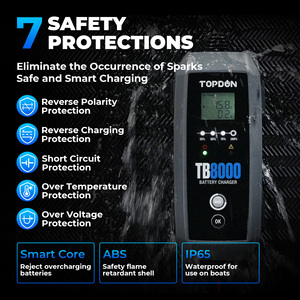 TOPDON TB8000 12 v 6v onarım pil şarj cihazı taşınabilir araç aküsü şarj ı ı ı ı ı ı ı ı ı ı ı ı ı ı ı ı ı ı ı ı iyon Lifepo4 pil şarj cihazı deşarj test cihazı 12 V - Product Image 5
