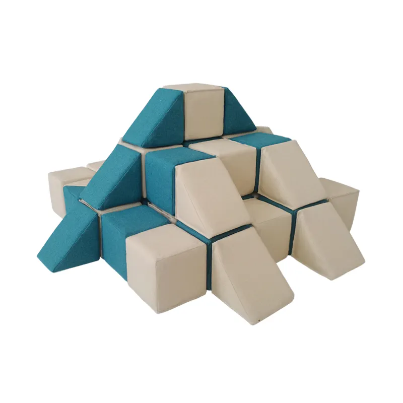 Set blok lembut magnetik anak-anak, bermain bentuk konstruksi blok bangunan magnetik untuk balita