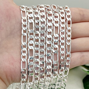 JML14k Silver Laminated Jewelry Wholesale Cuban Link Chunky <strong>Chain</strong> Figaro Punk <strong>Chain</strong> for Men Oro De Plata Cubano Cadena De Collar