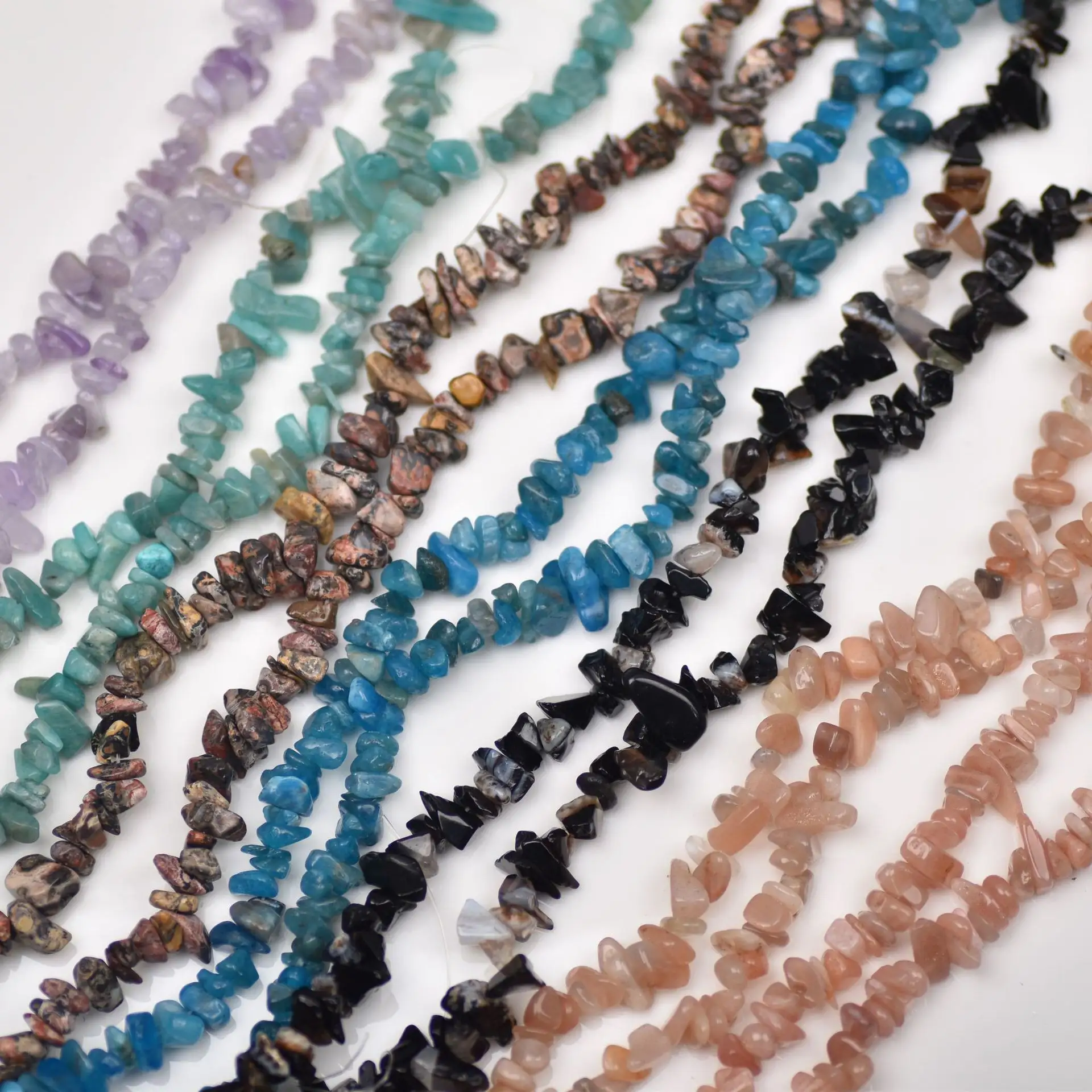 Puces de perles de pierre irrégulière naturelle 5X8mm pour collier de Bracelet de pierres précieuses bricolage
