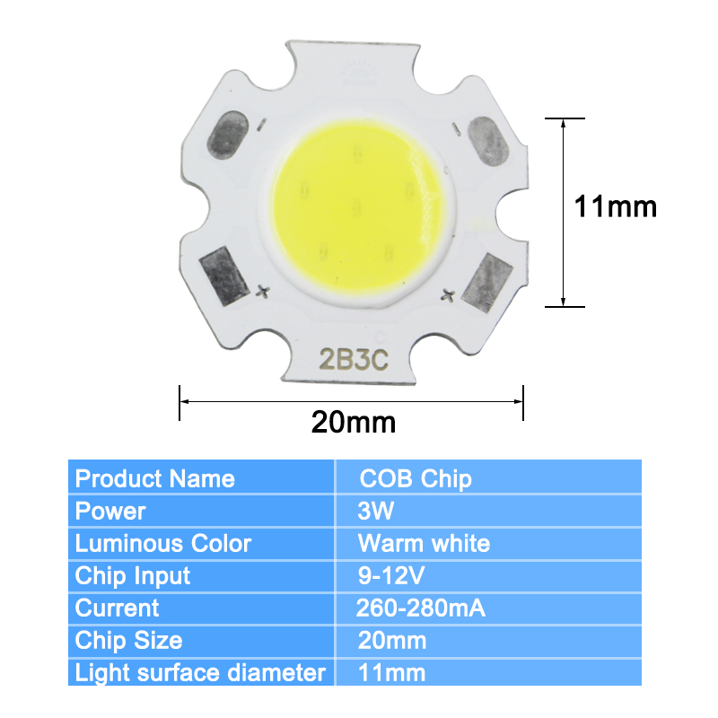 Chip COB Plum Blossom bianco caldo/bianco freddo/rosso/verde/blu/giallo/viola