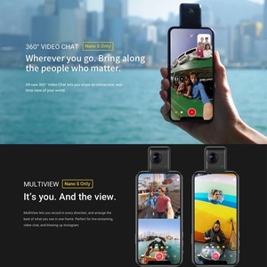 ภาพพาโนรามา2021ภาพสำหรับ Iphone X XS XR สำหรับ iPhone 7 8 6 Series วางการจัดส่งสินค้าใหม่ Insta360 360 Nano S 4K 20MP VR - Product Image 3