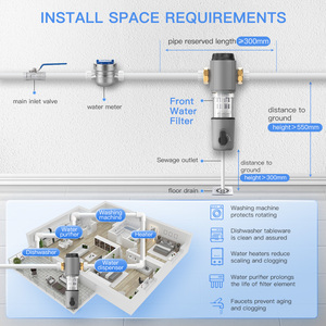 Riutilizzabile tutta la casa di sedimento acqua filtro turbina raschietto Auto controlavaggio tempo di lavaggio memoria Pre filtraggio sistema di depuratore acqua - Product Image 6