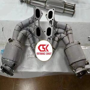 חתיכה אחת dropshipping כותרת פליטה פליטה גבוהה עבור porsche 718gt4 718rsgts droping dowmpipe זרז dowmpipe
