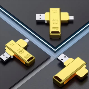 2 in 1 Metal Gold bar <strong>Type</strong> C USB <strong>Flash</strong> <strong>Memory</strong> Sticks OTG Pen Thumb Drives for Mobile Phone Tablet Laptop PC - Product Image 3