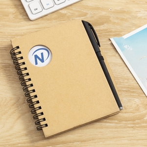 Wholesale Environmentally Friendly Combination <strong>Notebook</strong> Thickened Spiral Coil Logo Printable Paper Cover Sticky Note Features - Product Image 5