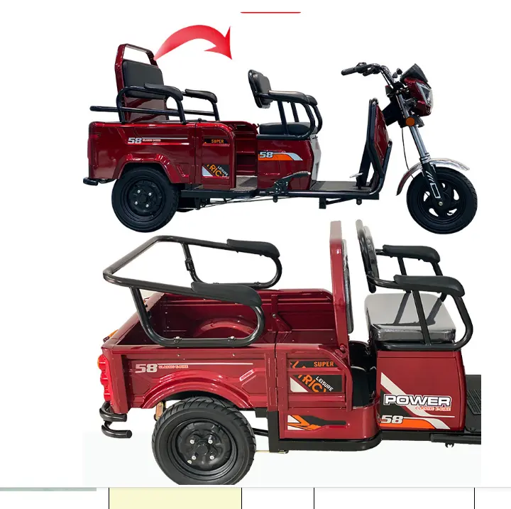 Schwere Nutzlast kapazität 1,8*1,2 Ladebett 3-Rad-Dreiräder mit automatischer Hebebühne für den landwirtschaft lichen Gebrauch