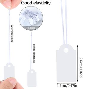 Small Price <strong>Tags</strong> Paper <strong>Tags</strong> with <strong>Elastic</strong> <strong>String</strong> Writable Blank Kraft Gift <strong>Tags</strong> <strong>for</strong> Clothes Jewelry Christmas Gifts - Product Image 2