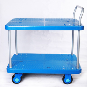 AOCHEN 500kg Ultra gran capacidad de carga de plástico de doble capa de la plataforma de carro adecuado para el manejo de almacenamiento de mercancías - Product Image 2
