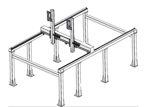 Sistema de Robot de pórtico Cnc XYZ, guía de piñón y cremallera, mesa deslizante, actuador de escenario, riel de guía de movimiento lineal