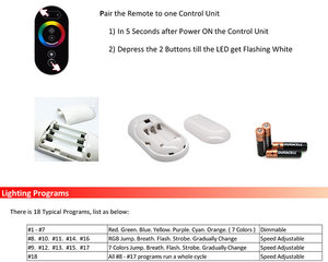 Tira de luces LED DC12-24V 18A, control remoto RF PWM, atenuador para 3528 SMD 5050 COB CCT RGB, cinta de luces, ajuste de brillo - Product Image 4