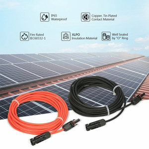 H1Z2Z2-K DC Solar PV Cable <strong>Wire</strong> 4MM2 6MM2 10MM2 <strong>16MM2</strong> Red Black XLPO Insulation PV1-F Photovoltaic Solar Cable - Product Image 6