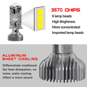 F2WORLD 35W Super Power Mini H4 <strong>LED</strong> Projector Lens 6500 Lumen Y6 Mini Projector H4 60W <strong>LED</strong> Headlights <strong>G6</strong> Type Fog <strong>Light</strong> - Product Image 6