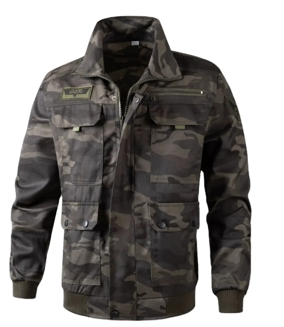 Giacca da uomo Bomber mimetico giacca leggera impermeabile giacca da pioggia cappotto con cappuccio per escursioni all'aperto in bicicletta da viaggio