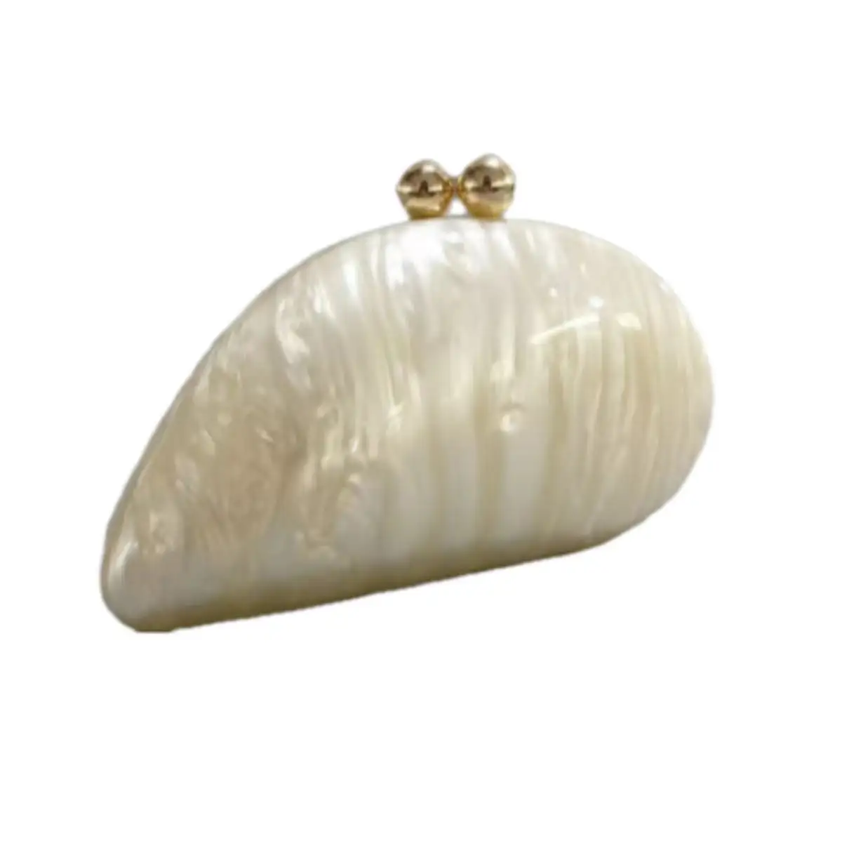 Acrílico Shell Forma Clutch Bag Mulheres Designer Evening Party Cute Pearl Egg Purse Handbag Atacado