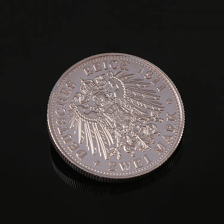 20 년 공장 사용자 정의 스털링 실버 동전 999 순은 동전 또는 실버 도금 수집 동전 양면 디자인