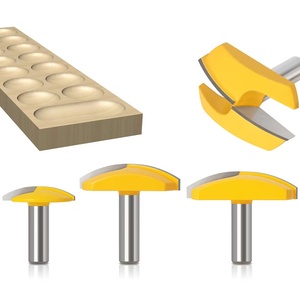 3 adet 12mm 1/2 sap kase yönlendirici Bit seti yatay taç kalıplama uçları içbükey yarıçapı ahşap freze kesiciler - Product Image 1