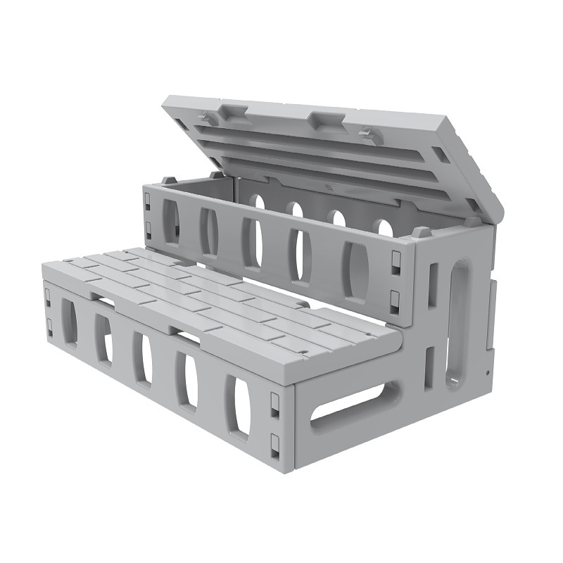 Gray plastic ladder