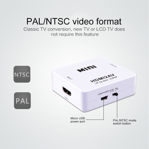 1080p HDMI2AV HDTV a AV RCA Adaptador de audio y video Compuesto CVBS Video Convertidor de audio Divisor y convertidores de audio