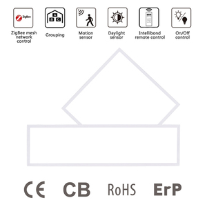 Intellibond ticari 40W kısılabilir gömme kare led düz panel ışık 60x60 arka ışık tavan led paneli ışık dahili sensör - Product Image 4
