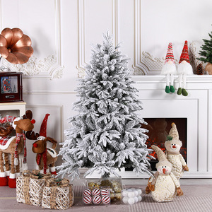 210CM立っているクリスマスツリースノーフレーク装飾付き落下雪効果工場PE混合PVC - Product Image 5