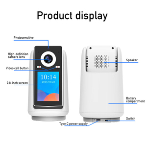 Icsee 2,8 pulgadas videollamada Cámara inteligente para el hogar 2mp un botón llamada cámara Ip interior Cctv seguridad almacenamiento en la nube batería Wifi Cámara - Product Image 4