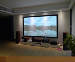 Pantalla de proyección de marco fijo plateado 3D de 92 pulgadas para cine en casa para noches de cine y videoconferencias - Product Image 2