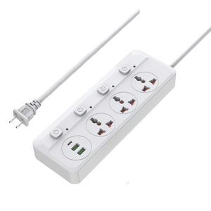 Factory Supply 3AC Outlets 2USB+1Type-C 2m 10A Universal Power <strong>Socket</strong> <strong>Multi</strong>-<strong>Function</strong> Switch Expansion 16A Brass USA Plug <strong>2</strong> - Product Image 2