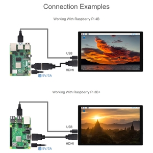 Raspberry Pi 4B 5 Modell Darstellungsbildschirm 10,0 Zoll LCD-Touchscreen Monitore Jetson Nano-Bildschirm-Anzeigenmodul - Product Image 5