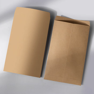 Tùy chỉnh kinh doanh treo phong bì bao bì với cửa sổ PVC Kraft nâu túi giấy hình dạng phong bì - Product Image 5