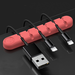 ที่ม้วนเก็บสาย USB แบบยืดหยุ่นอุปกรณ์จัดระเบียบอิเล็กทรอนิกส์พร้อมคลิปซิลิโคนสำหรับการป้องกันหูฟังคีย์บอร์ดเมาส์ - Product Image 2