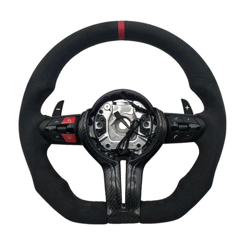 F10 Alcantara + แถบด้านบนสีแดง + เย็บสีแดง