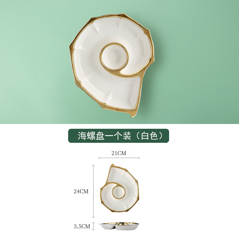 Plaque de coquille blanche