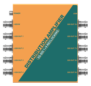 AVMATRIX SD1191 1x9 SDI Distribution Amplifier <strong>Splitter</strong> With <strong>Input</strong> Detection, Re-clocking, Cable Equalization - Product Image 4