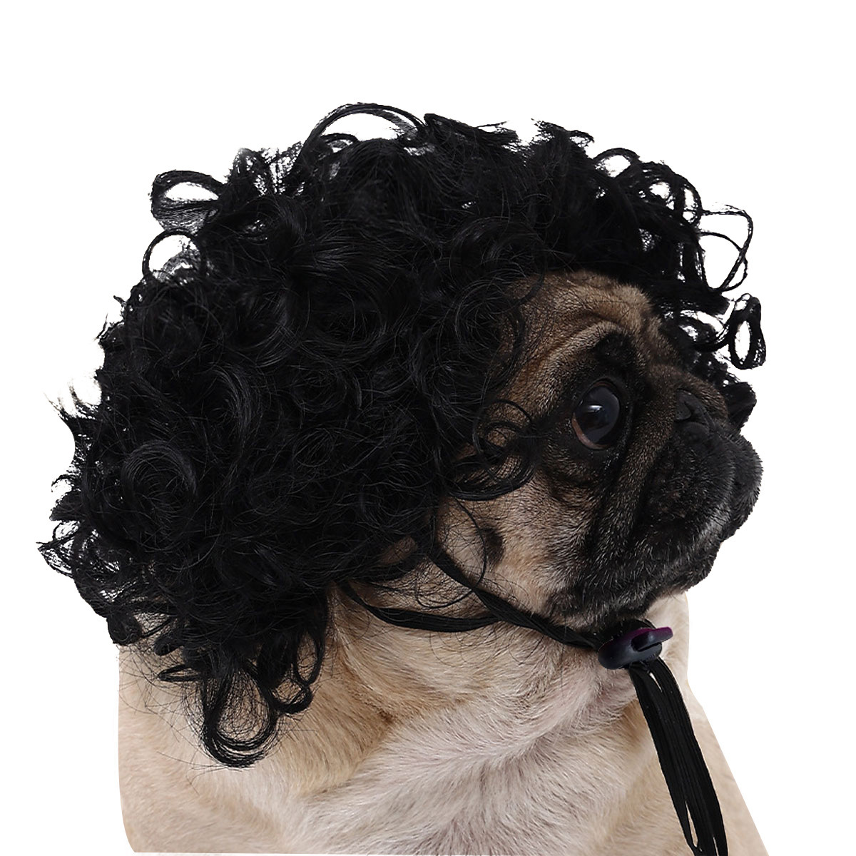 Dog wig with spiky black hair (40g)