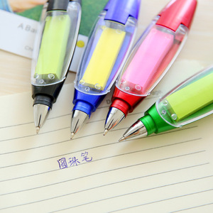 长角4合1多功能圆珠笔，带发光二极管闪光灯笔贴纸和挂绳 - Product Image 3