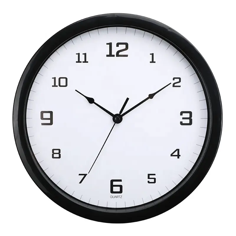 Reloj de pared de plástico, diseño redondo Simple, moderno, promoción barata