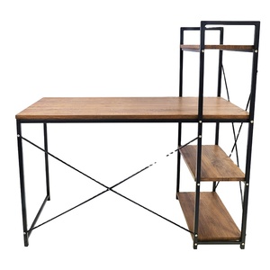 Escritorios de ordenador de mesa de escritura de oficina de madera al por mayor baratos con estante de libros - Product Image 4