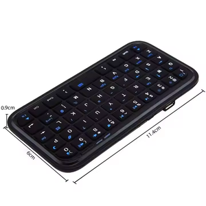 Mini teclado inalámbrico recargable 49 teclas, portátil delgado para Smartphone Tablet PC, Bluetooth y teclado de viaje de 2,4G - Product Image 4
