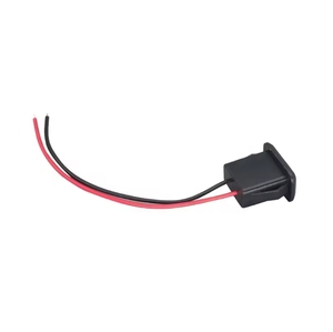 USB-A-SA00-F siyah geçmeli Panel montajlı USB tip A 2.0 konektör USB tip A şarj kablosu telli kurşun - Product Image 3